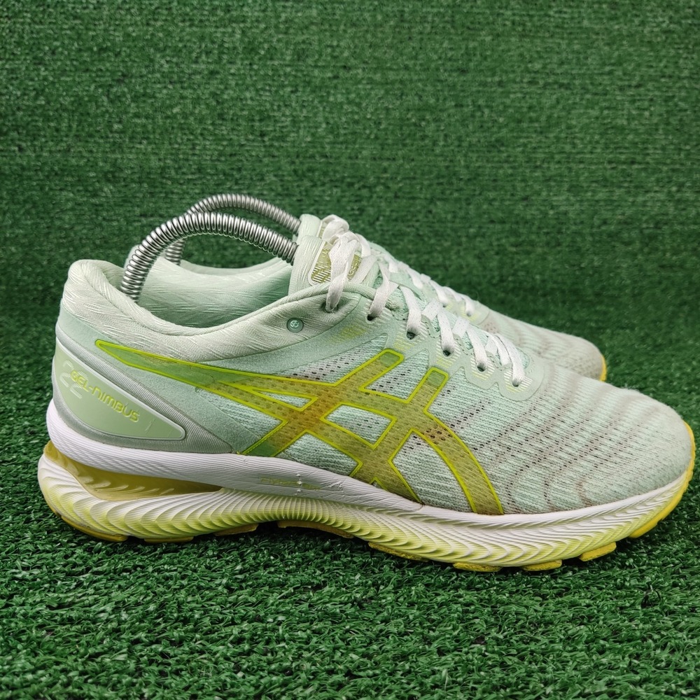 ASICS Running Shoes Women 8.5 Mint Green GEL-Nimbus 22 1012A663 Athletic Sneaker